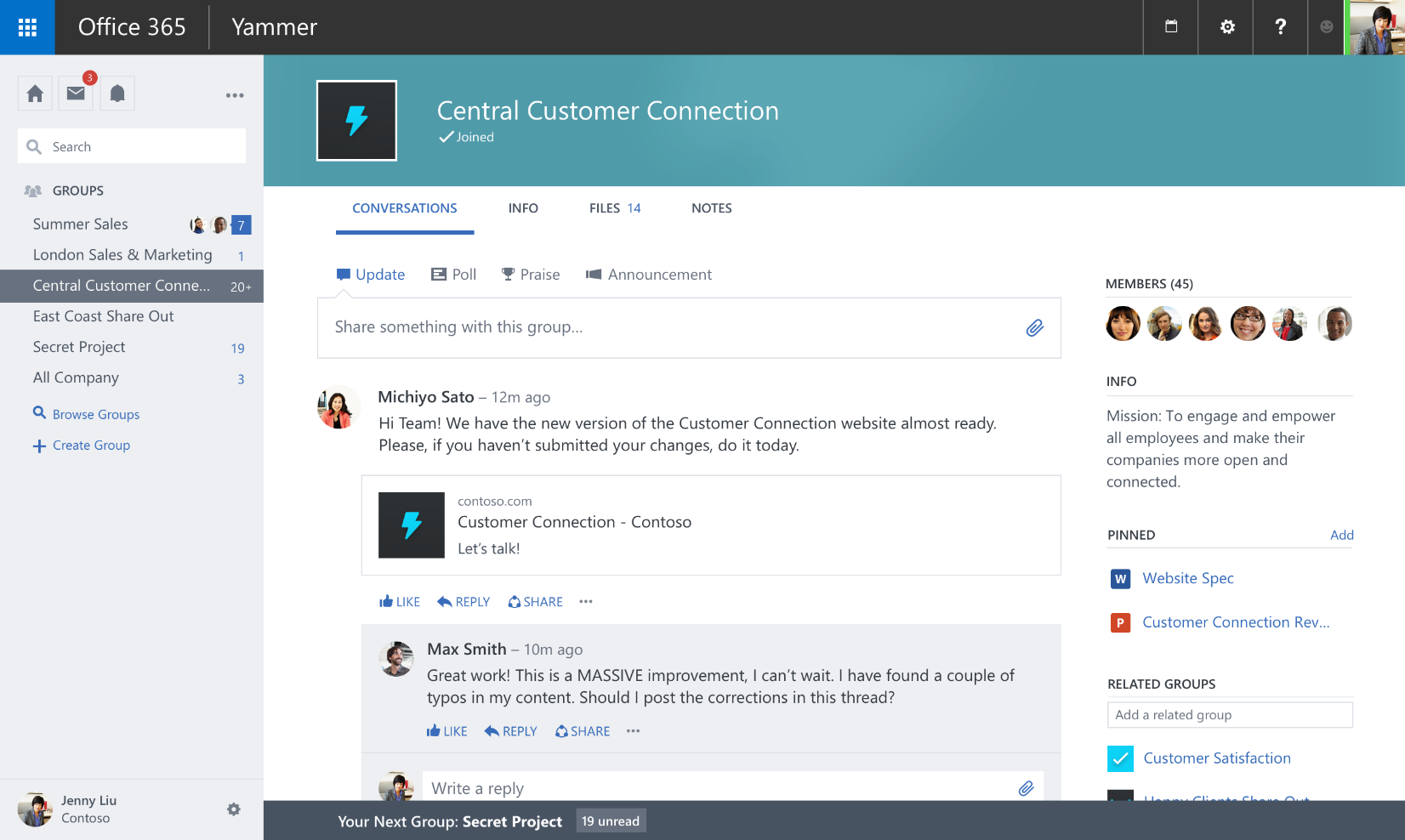 Driving Communication With Microsoft Yammer